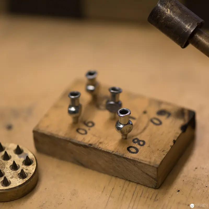 Metalworking Tools on Vintage Wooden Board with Measuring Markers