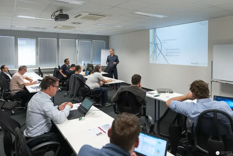 Microsoft User Group Meeting: Professional Training Session in Corporate Conference Room