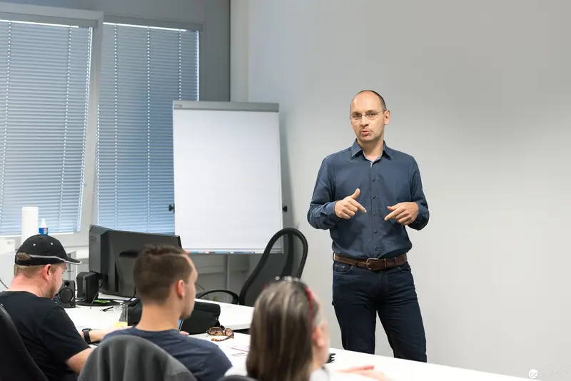 Microsoft User Group Meeting: Presenter Leads Technical Training Session