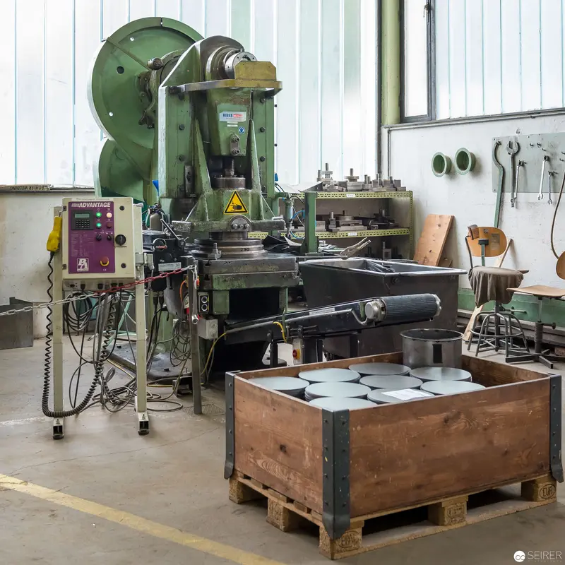 Industrial Manufacturing Equipment at Riess Enamel Workshop in Ybbsitz