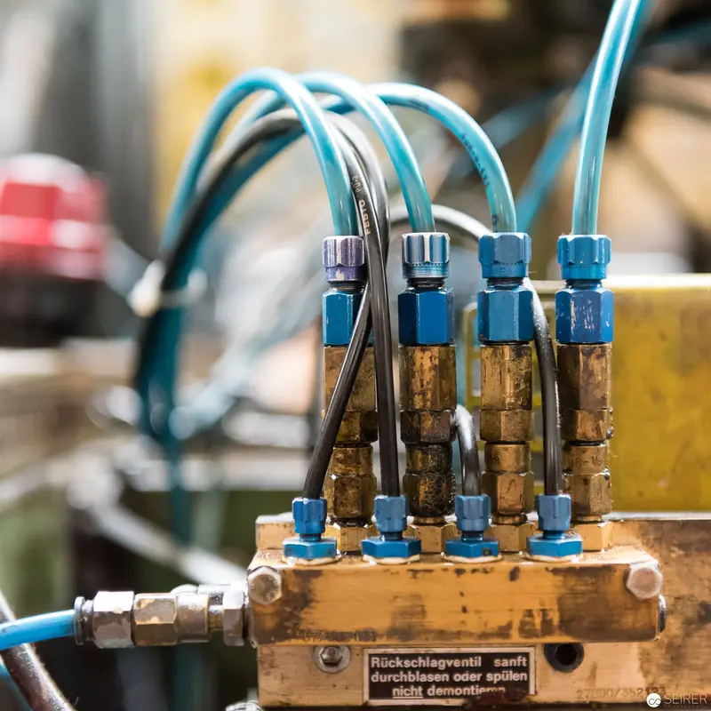 Precision Hydraulic Valve Assembly at Riess Enamel Manufactory in Ybbsitz