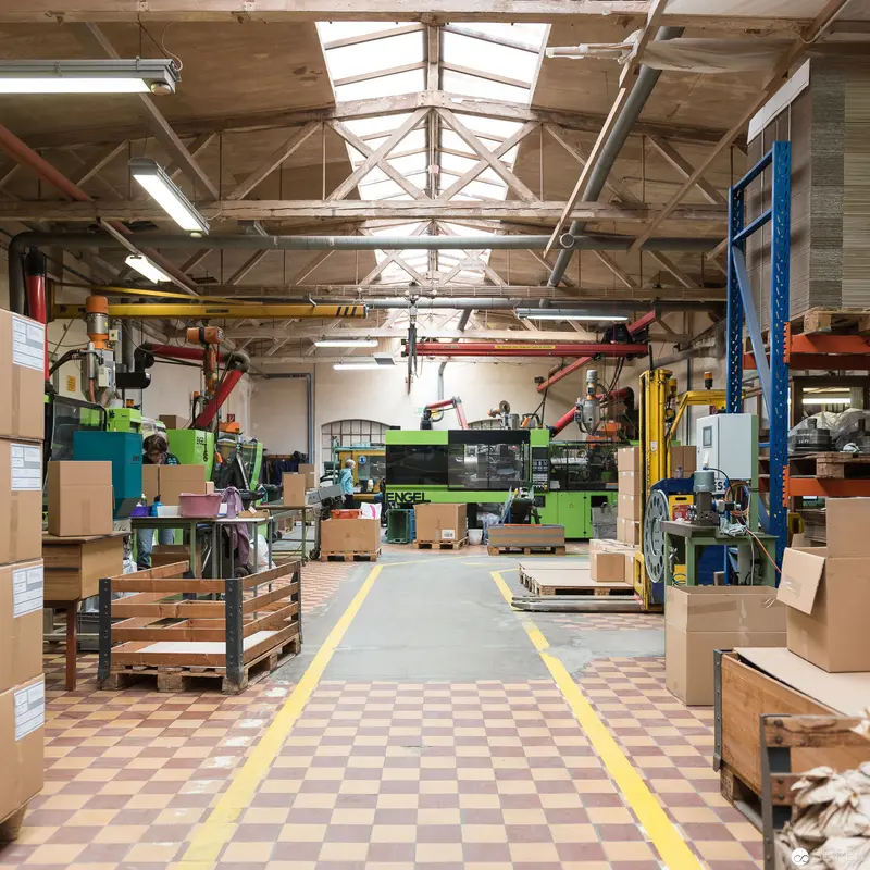 Interior of Riess Enamel Manufactory Workshop in Ybbsitz with Production Machinery
