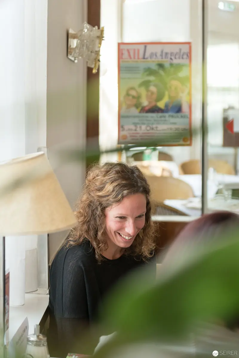 Michaela Holzinger in Conversation at Cafe Prückel, Vienna
