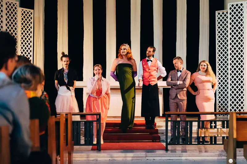 Nesterval's "Dirty Faust" Performance: Staged Dramatic Ensemble at Gellertplatz 7