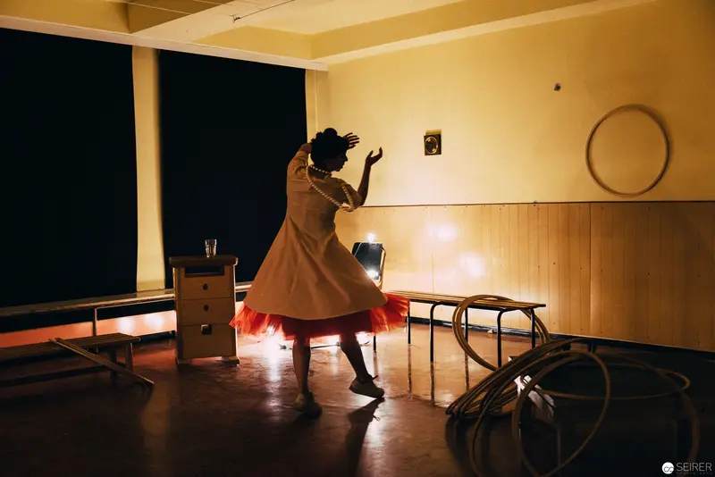 Dramatic Performance Scene from Nesterval's "Dirty Faust" in Vienna Venue