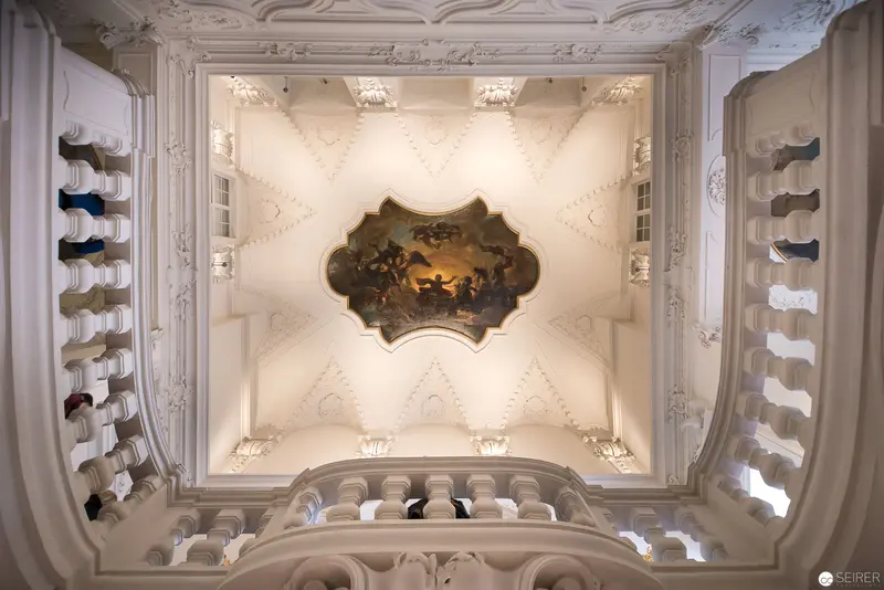 Baroque Ceiling of Prince Eugene's Winter Palace, Illuminated Architectural Detail