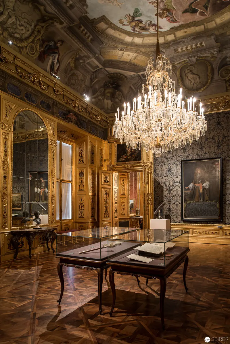 Elaborate Baroque Interior of Prince Eugene's Winter Palace in Vienna