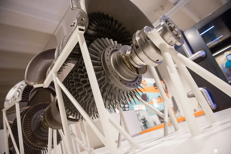 Technical Museum Wien Exhibition: Precision Turbine Engineering Display