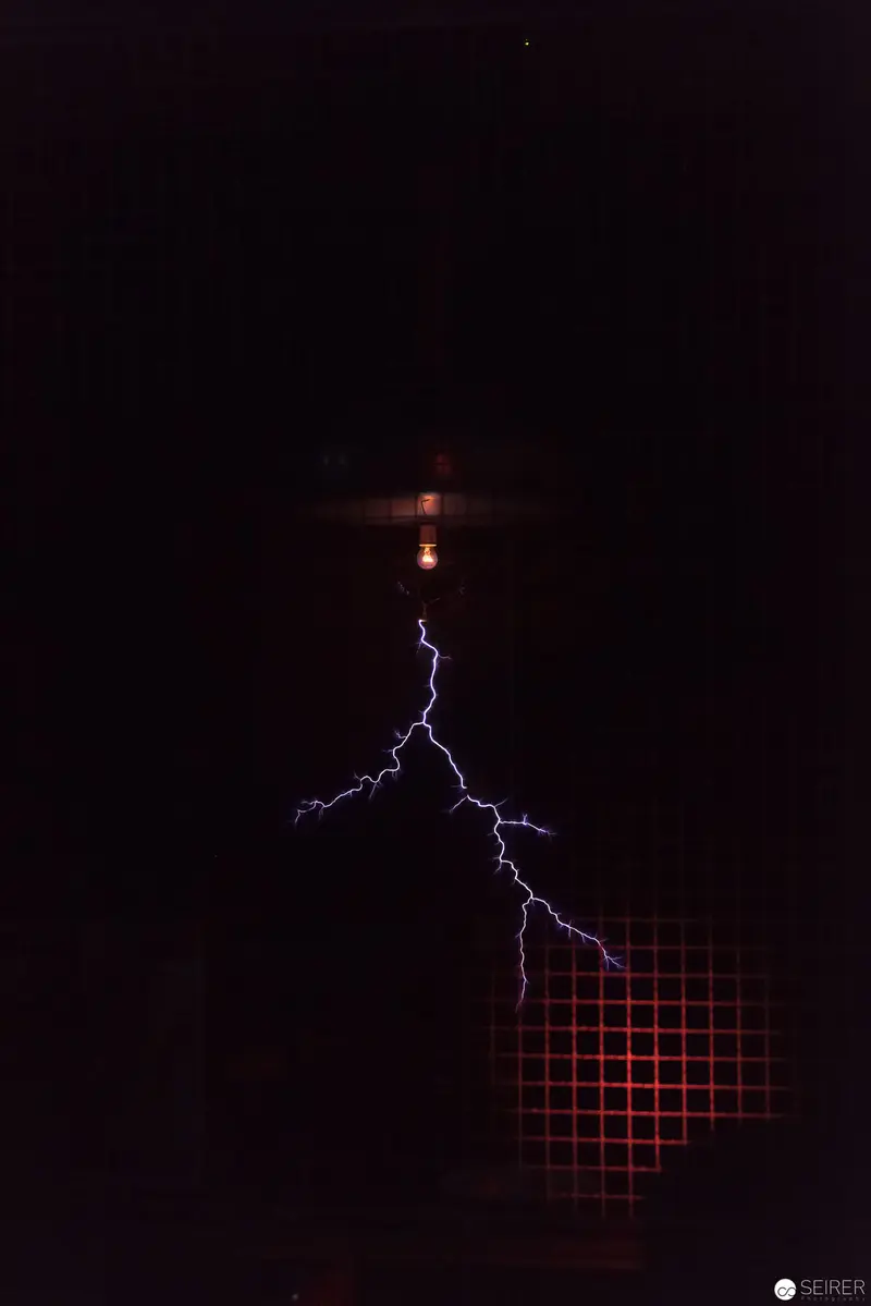 Lightning Discharge Visualization at ON/OFF Exhibition, Technical Museum Vienna