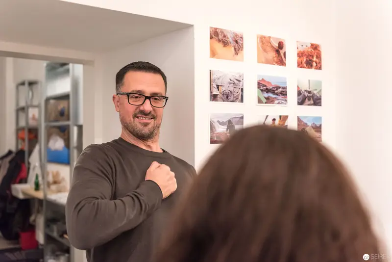 Wolf Hoffmann Presenting Photographic Exhibition at Gallery Vernissage in Vienna