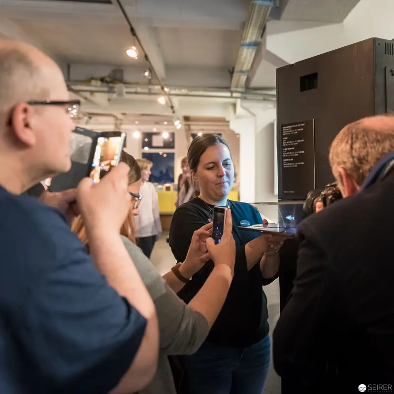 Schilling Exhibition Visitors Examining Photographic Artifacts at Westlicht, Vienna 2017