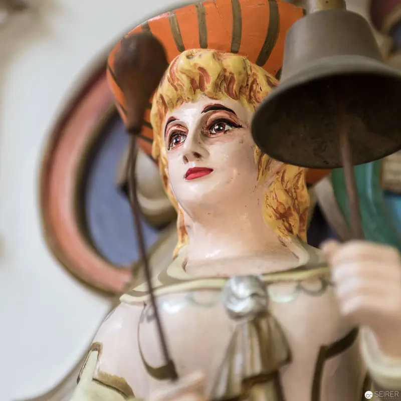 Ornate Fairground Figure with Bell at Böhmischer Prater, Vienna 2017