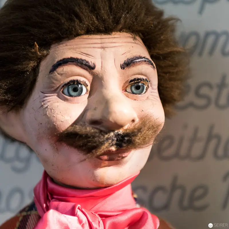 Vintage Puppet with Pronounced Facial Features from Böhmischer Prater, Vienna 2017