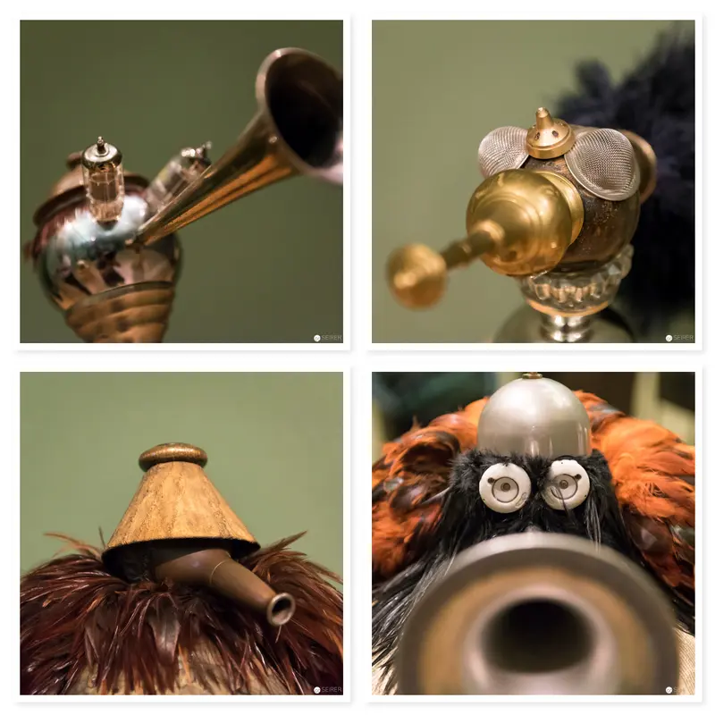 Natura Morta: Intricate Brass and Feather Assemblage by Oliver Mark