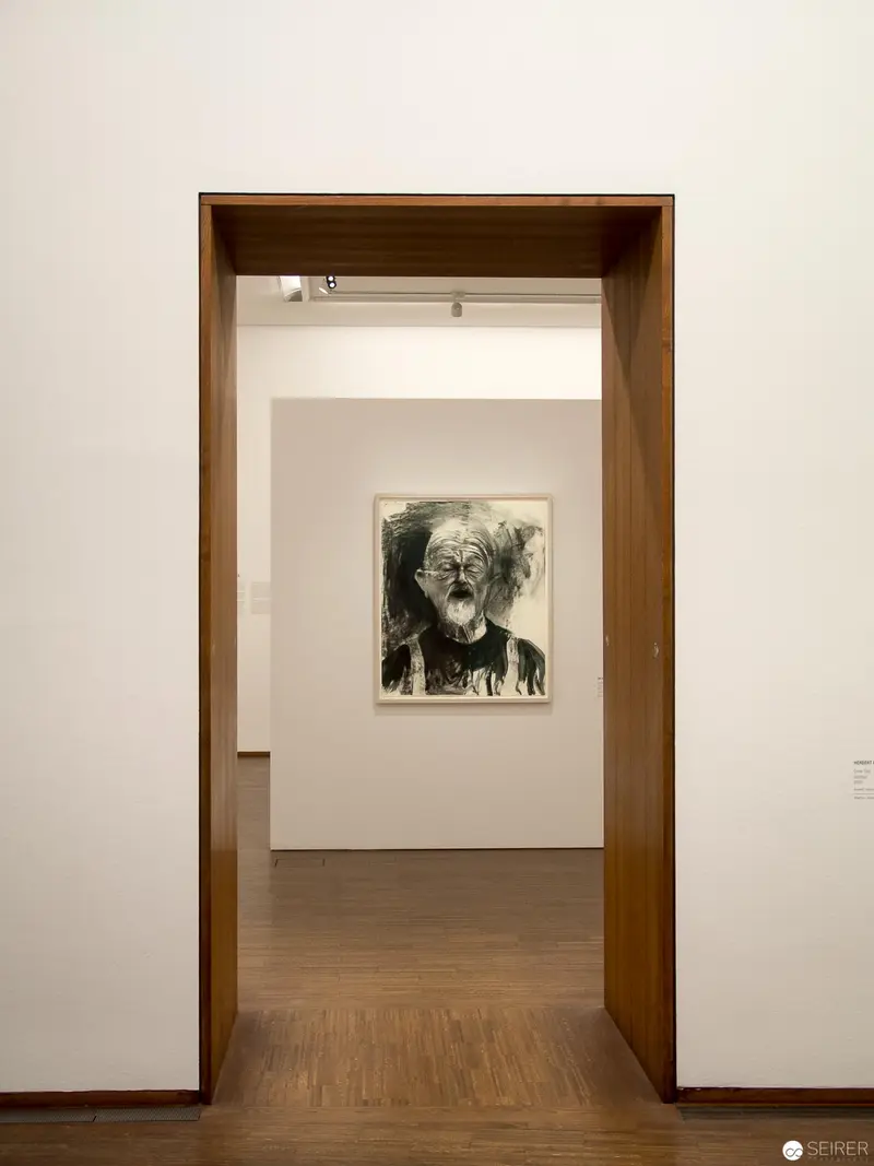 New Acquisitions Exhibition at Albertina: Expressive Portrait in Minimalist Gallery Space