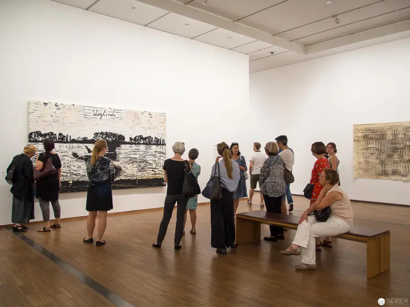 Visitors Exploring New Acquisitions at Albertina Museum, Vienna