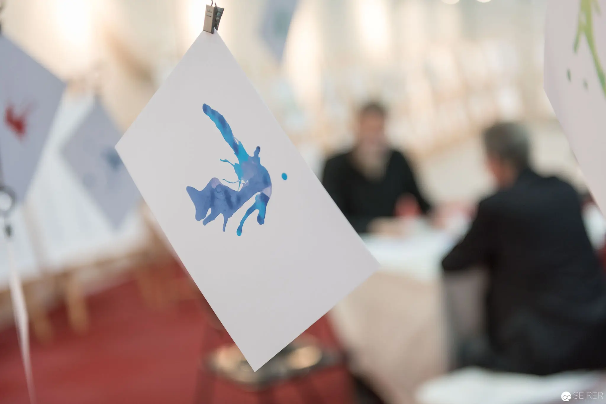 Blue Abstract Motif at Book Wien 2017 Conference Backdrop