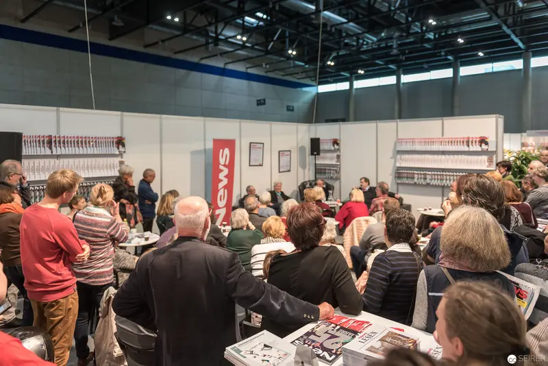 Book Vienna 2017: Crowded Publishing Event with Diverse Audience at Trade Fair Venue