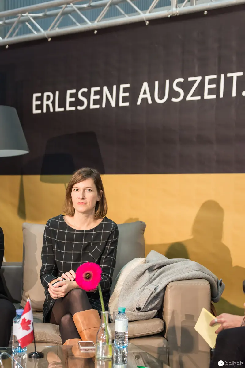 Contemplative Participant at Buch Wien 2017 Literary Event