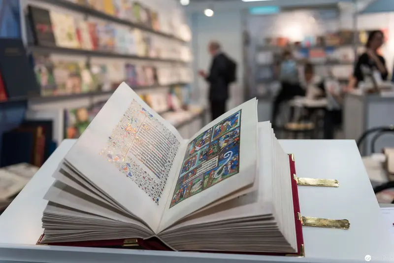 Illuminated Manuscript on Display at Buch Wien 2017 Book Fair