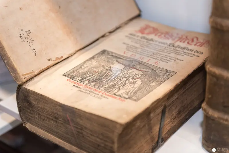Rare Antique Book with Intricate Medieval Woodcut Illustration