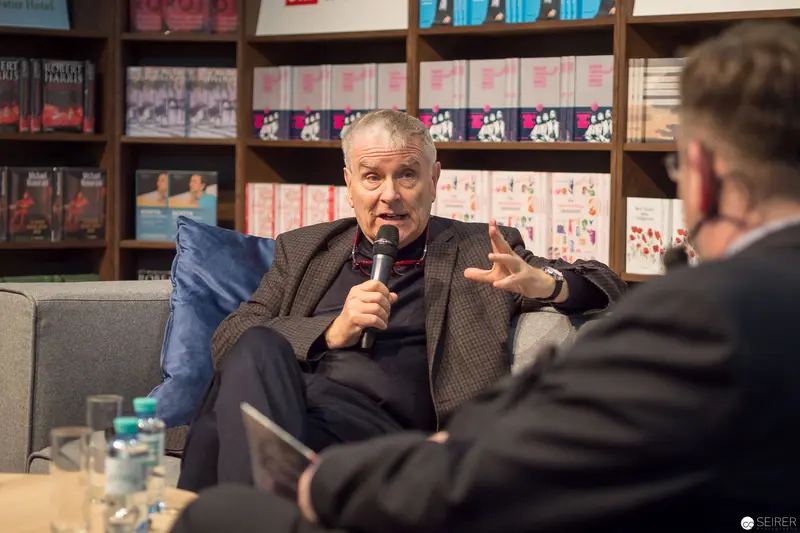 Book Vienna 2017: Author Speaking at Literary Event with Microphone