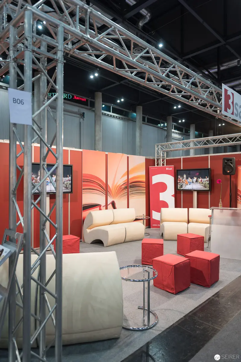 Buch Wien 2017 Exhibition Stand with Red and White Design Elements