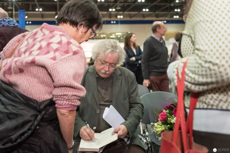 Author Signing Books at Buch Wien 2017 Literary Festival
