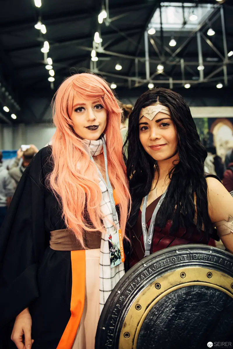 Convention Cosplay: Warrior Woman and Fantasy Character in Costume