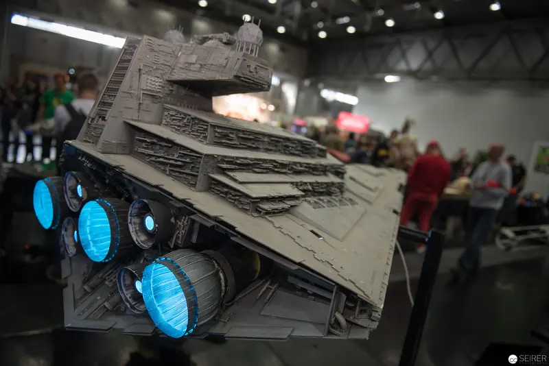 Star Wars Imperial Star Destroyer Model at Fan Convention Exhibition