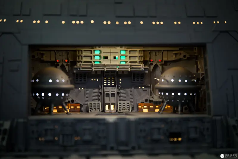 Intricate Mechanical Control Panel in Atmospheric Industrial Lighting