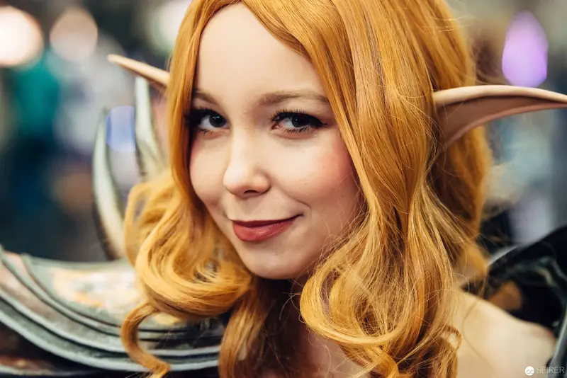 Fantasy Cosplay Portrait of Woman with Elven Ears at Convention