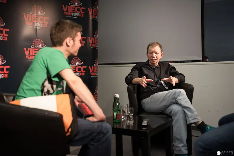 Max Grodenchik and Chase Masterson at Vienna ComicCon 2017 Panel Discussion