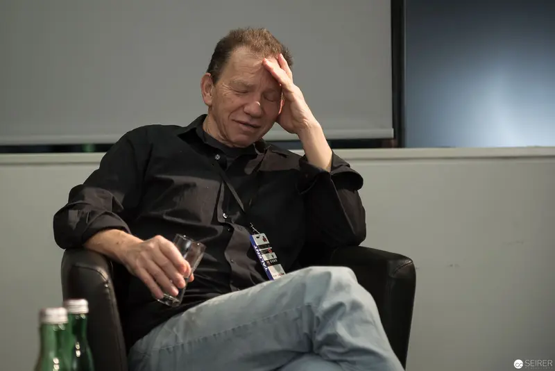 Max Grodenchik in Contemplative Moment at Vienna ComicCon 2017 Interview Session