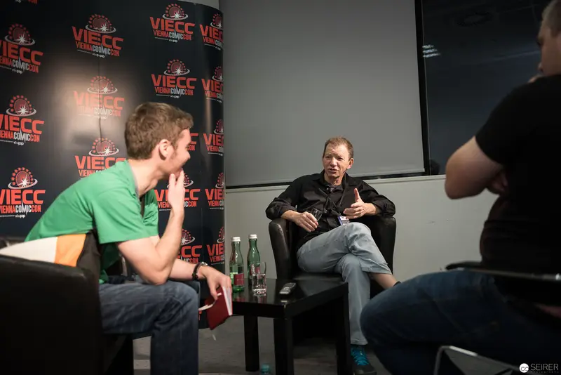 Max Grodenchik and Chase Masterson at Vienna ComicCon 2017 Panel Discussion