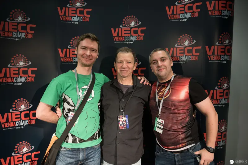 Max Grodenchik and Chase Masterson at Vienna ComicCon 2017 Promotional Backdrop