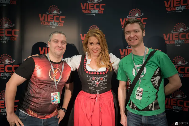 Max Grodenchik and Chase Masterson at Vienna ComicCon 2017 Photobooth