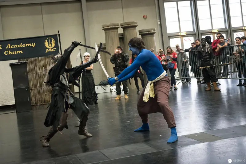 Historic Fencing Performance at IAC Academy Championship Demonstrating Combat Choreography