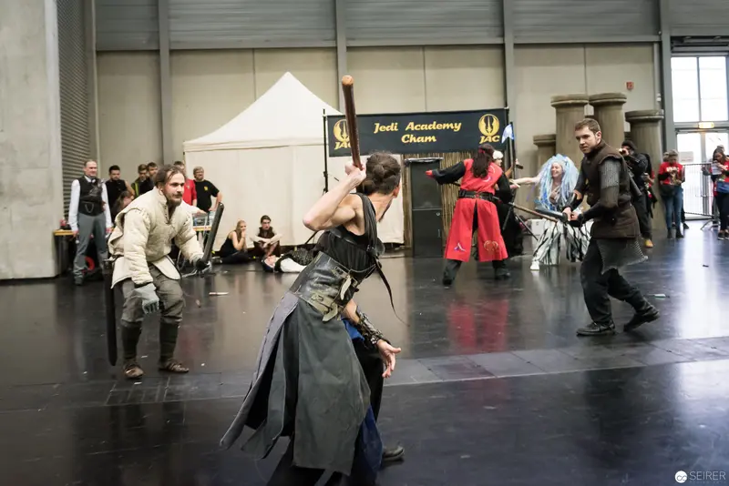 Jedi Academy Choreographed Lightsaber Performance with Historic Fencing Techniques
