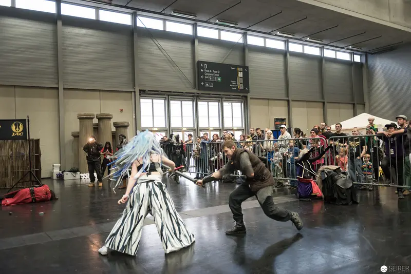 Klingenspiel Historic Fencing Performance: Dynamic Duel at Vienna Exhibition