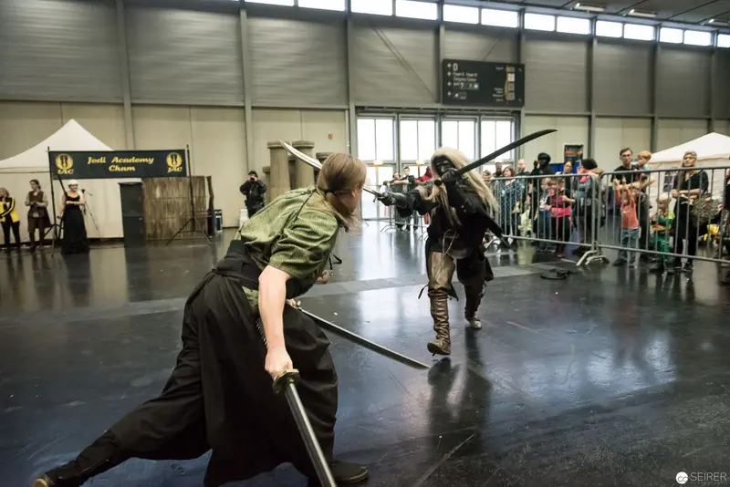 Jedi Academy Fencing Demonstration with Medieval Sword Combat Performers
