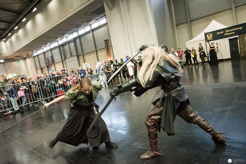 Klingenspiel Historic Fencing Performance: Dramatic Sword Combat Demonstration at Vienna Event