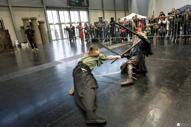 Klingenspiel Historic Fencing Performance: Dynamic Sword Duel at Vienna Event