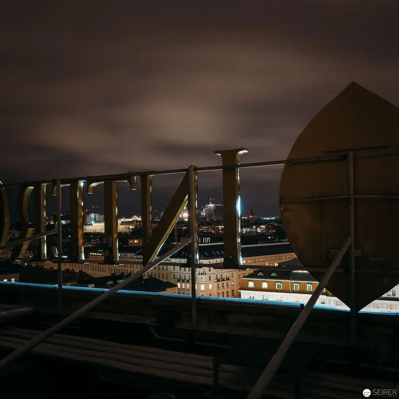 Nocturnal Urban Landscape from Hotel Intercontinental Rooftop Viewpoint