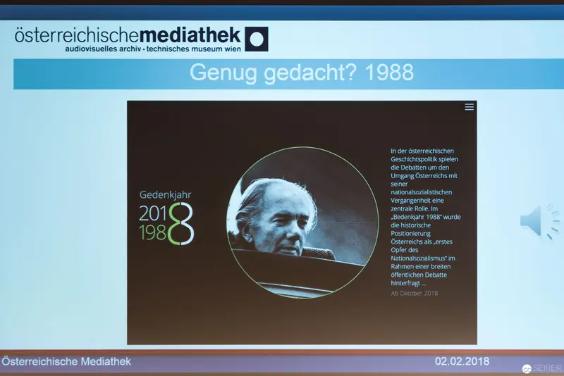 Commemorative Portrait of Austrian Cultural Figure in Monochrome Remembrance, 1968-1988