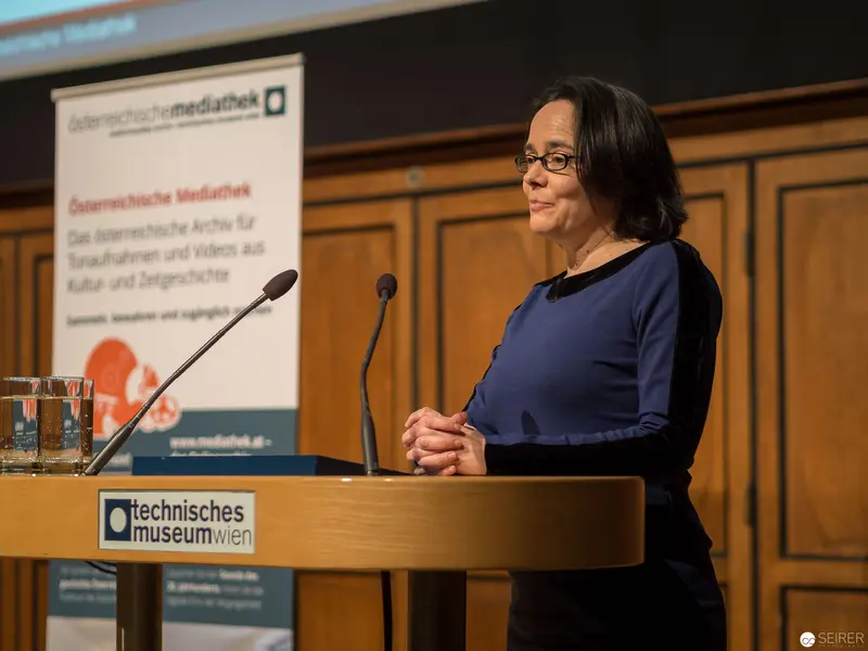 Speaker Presenting at Technisches Museum Wien During Mediatheque Event