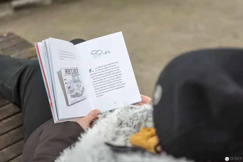 Janett Cernohuby Reading in Vienna Public Library Park Setting