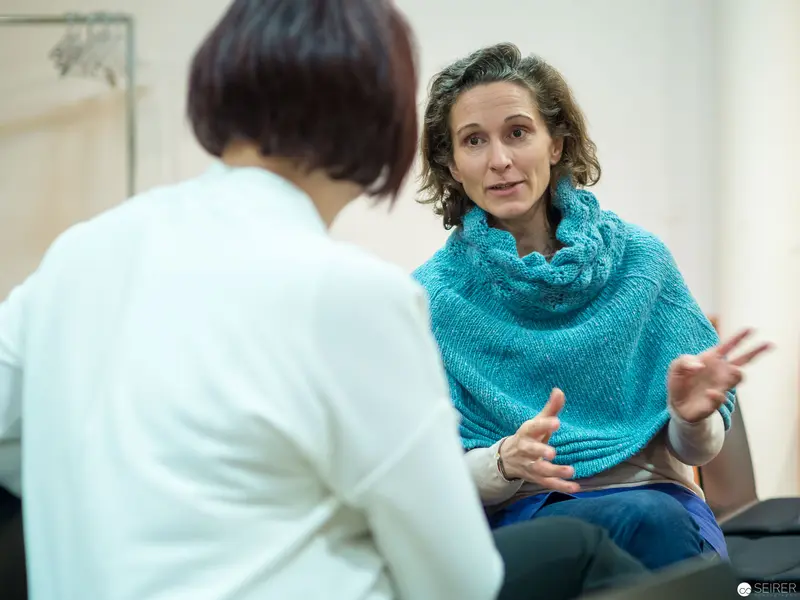 Counseling Session with Therapeutic Dialogue Between Two Professionals