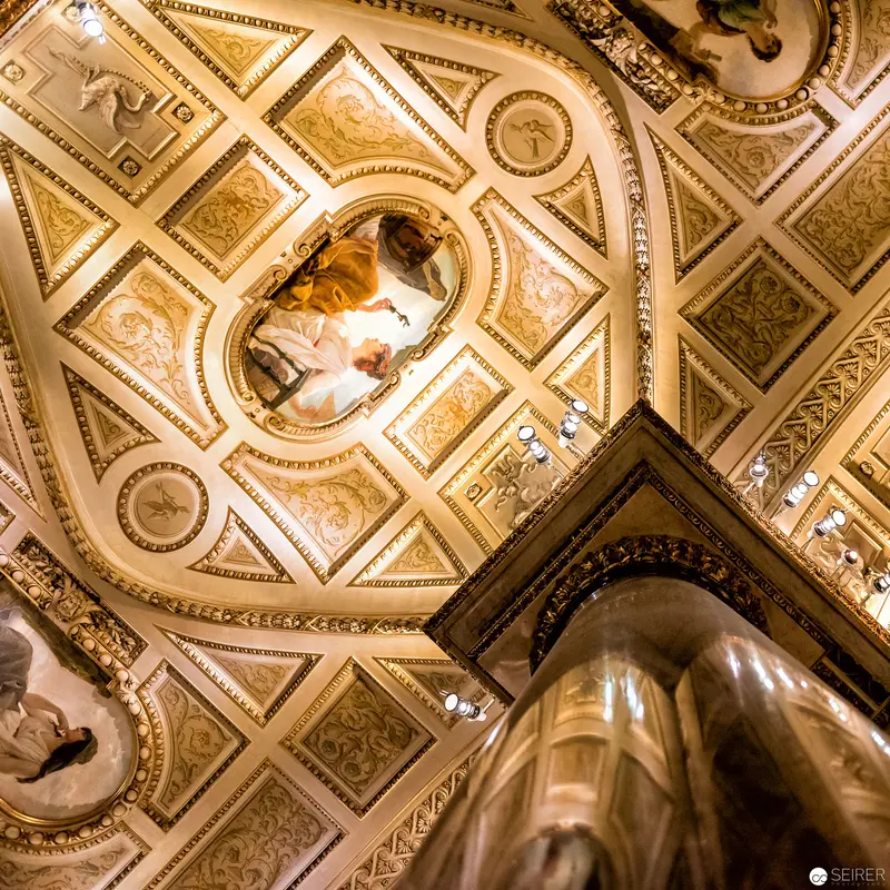 Ornate Ceiling at Kunsthistorisches Museum Wien during Kunstschatzi Event