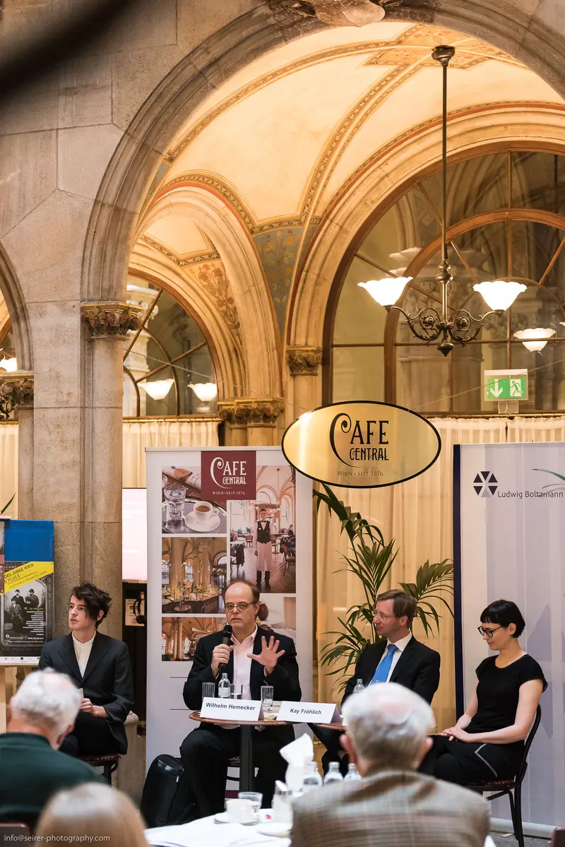Café Central Panel Discussion in Historic Viennese Architectural Setting